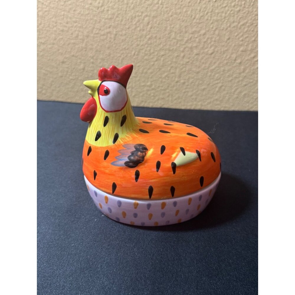Pfaltzgraff The Secrets Of Pistoulet By Jane Kolpen Chicken Trinket, Relish Dish